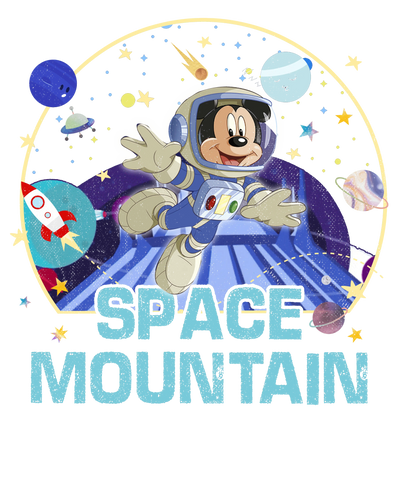 Space Mountain Astronaut Mickey Mouse Design | DTF Dallas - DTF Dallas 