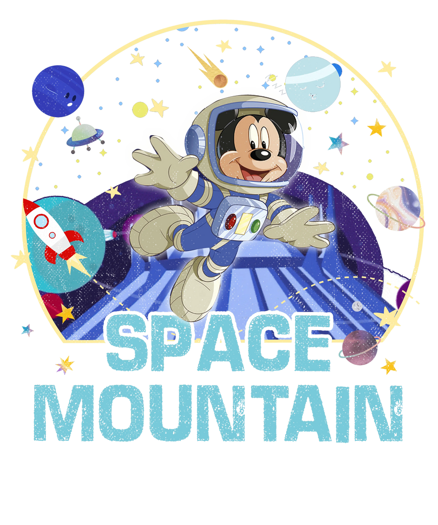 Space Mountain Astronaut Mickey Mouse Design | DTF Dallas