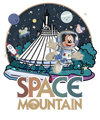 Disney Astronaut Mickey Space Mountain Design - DTF Ready To Press