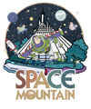 Disney Astronaut Toy Story Buzz Lightyear Space Mountain Design - DTF Ready To Press
