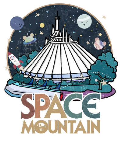 Space Mountain Design - DTF Ready To Press - DTF Dallas 