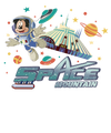 Astronaut Mickey Mouse Space Mountain Design - DTF Ready To Press