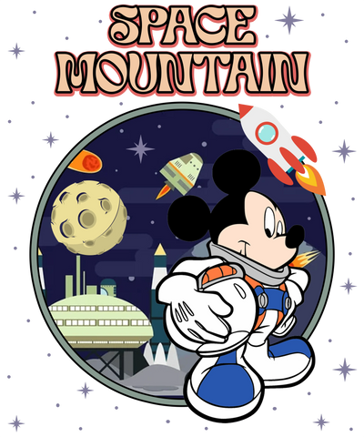 Disney Mickey Mouse - Space Mountain Design | DTF Dallas - DTF Dallas 