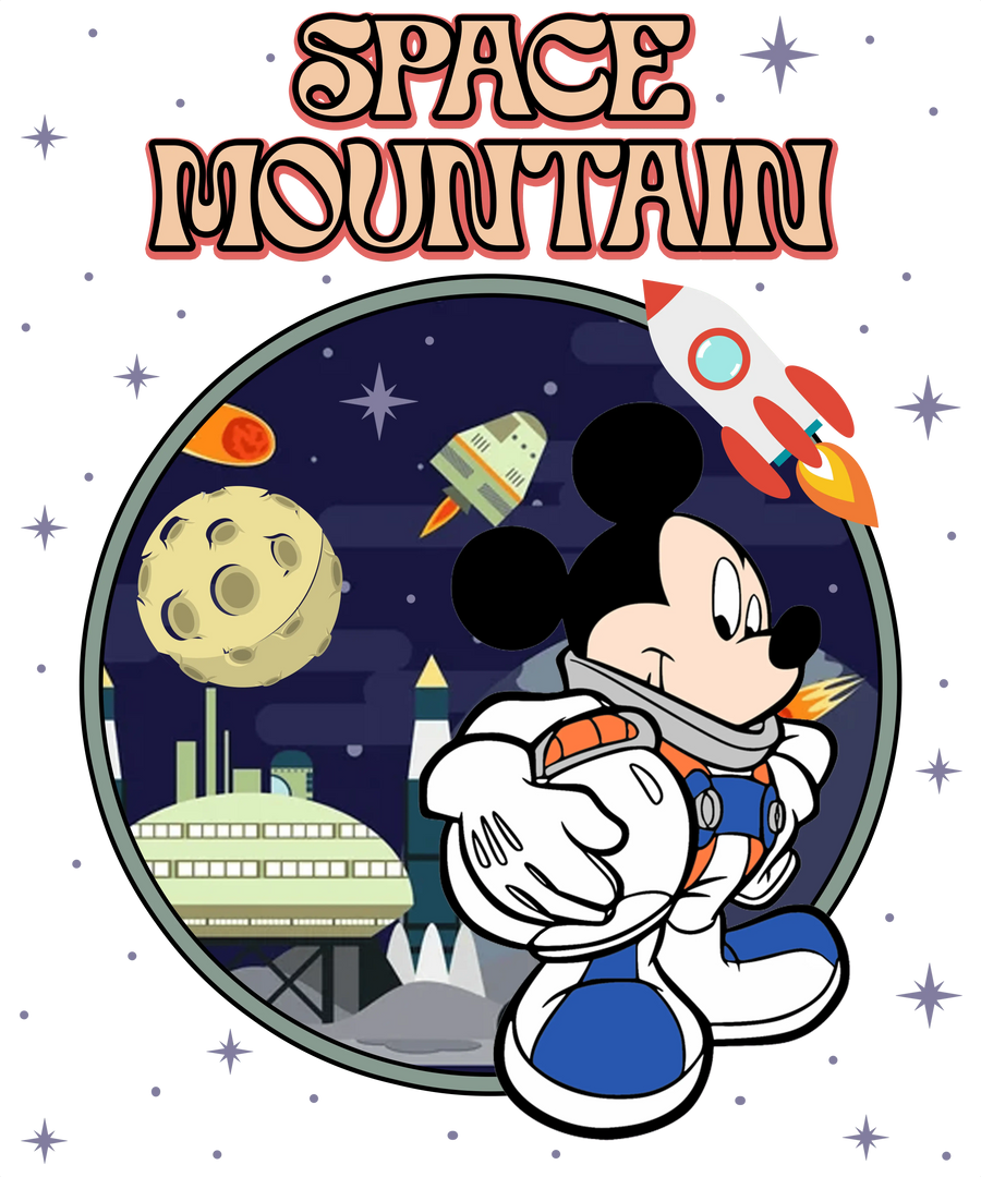 Disney Mickey Mouse - Space Mountain Design | DTF Dallas