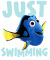 Disney Finding Nemo Just Keep Swimming Dory Design - DTF Ready To Press