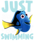 Disney Finding Nemo Just Keep Swimming Dory Design - DTF Ready To Press