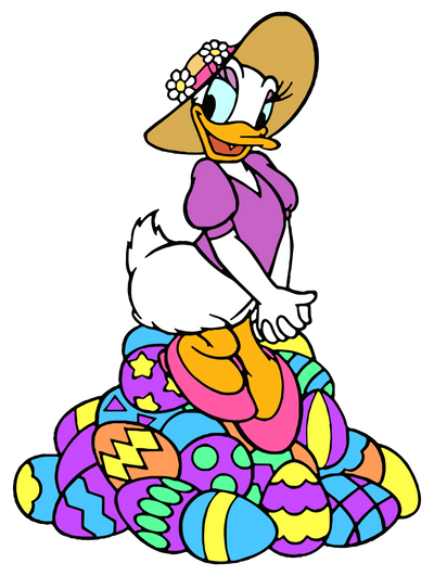 Easter Daisy Duck Disney Design - DTF Ready To Press - DTF Dallas 
