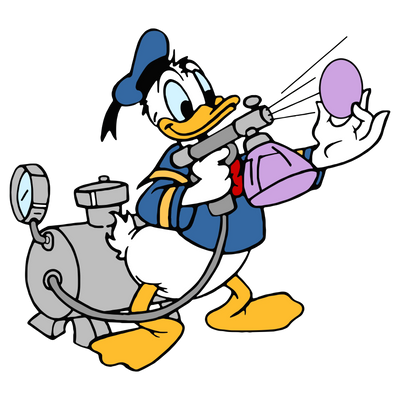 Donald Duck Paint Egg Easter Design | DTF Dallas - DTF Dallas 