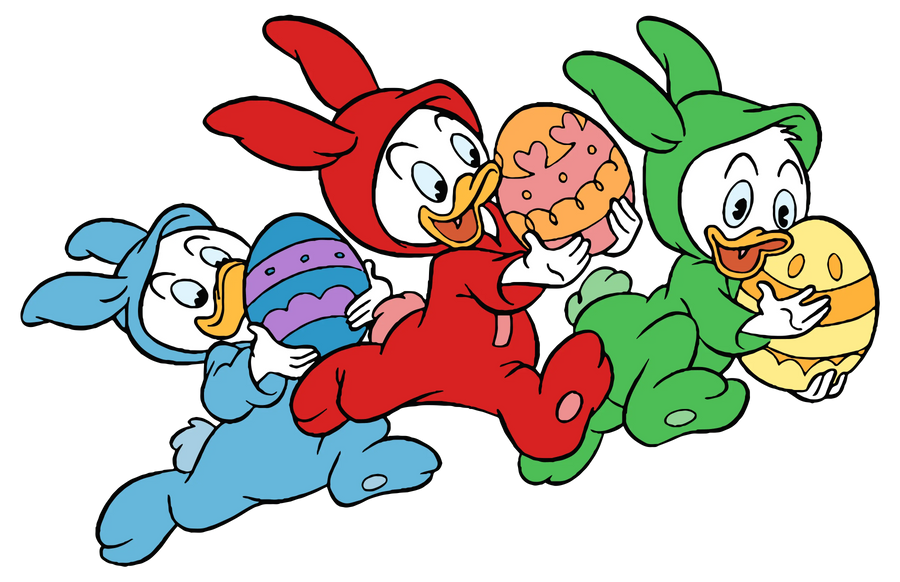 Huey Dewey and Louie Duck Collect Eggs Easter | DTF Dallas
