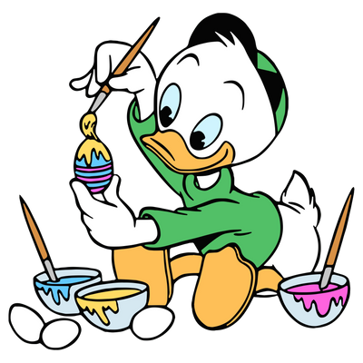 Disney Louie Duck Easter Design - DTF Ready To Press - DTF Dallas 