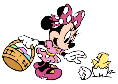 Disney Minnie Mouse Easter Hunting Design (V2) | DTF Dallas - DTF Dallas 