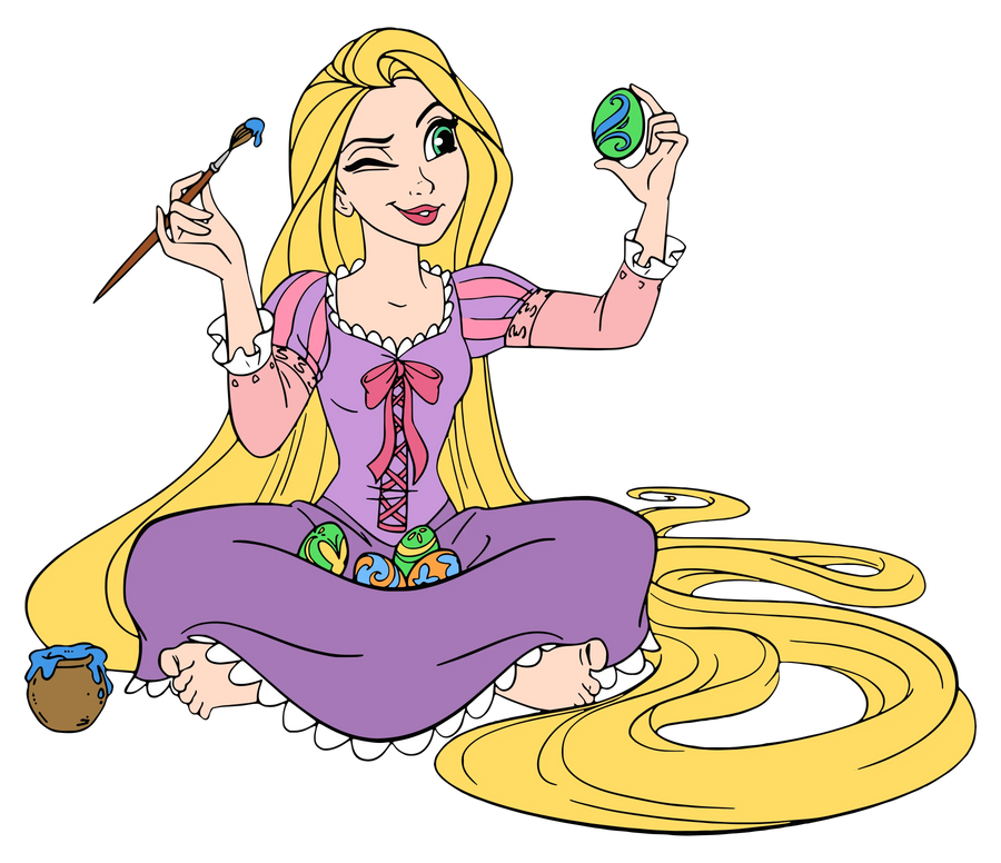 Tangled Rapunzel Easter Design - DTF Ready To Press