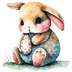 Easter Cute Bunny He Is Risen Design - DTF Ready To Press