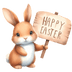 Cute Rabbit Happy Easter Party Design - DTF Ready To Press