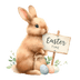 Easter Time Cute Bunny Design - DTF Ready To Press