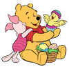 Winnie The Pooh And Piglet Easter Design - DTF Ready To Press