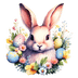 Bunny And Egg Easter Design - DTF Ready To Press