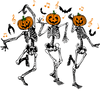 Halloween Dancing Skeleton Design - DTF Ready To Press