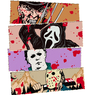 Halloween Scary Movie Character Design - DTF Ready To Press