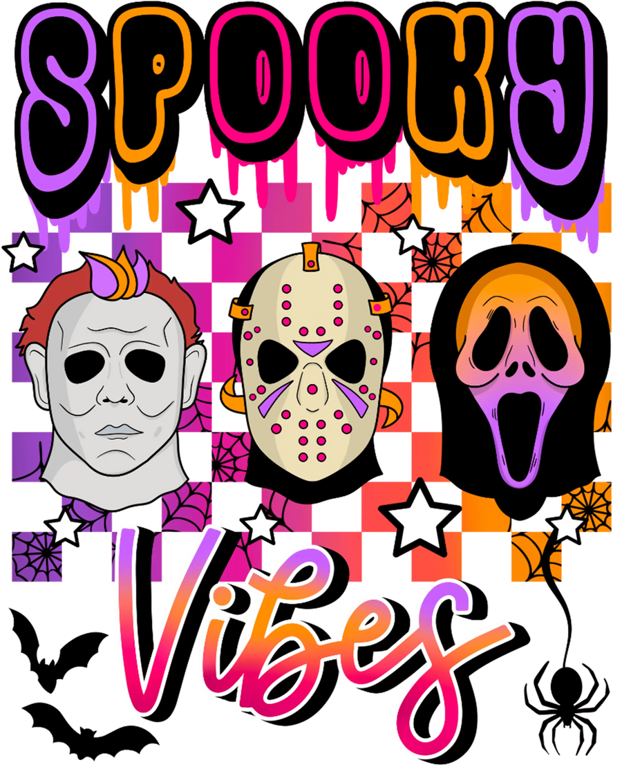 Halloween Spooky Vibes Design - DTF Ready To Press