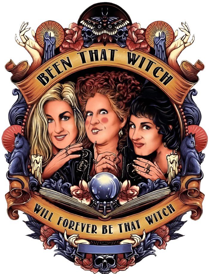 Halloween Sanderson Sister Design pressed on a garment