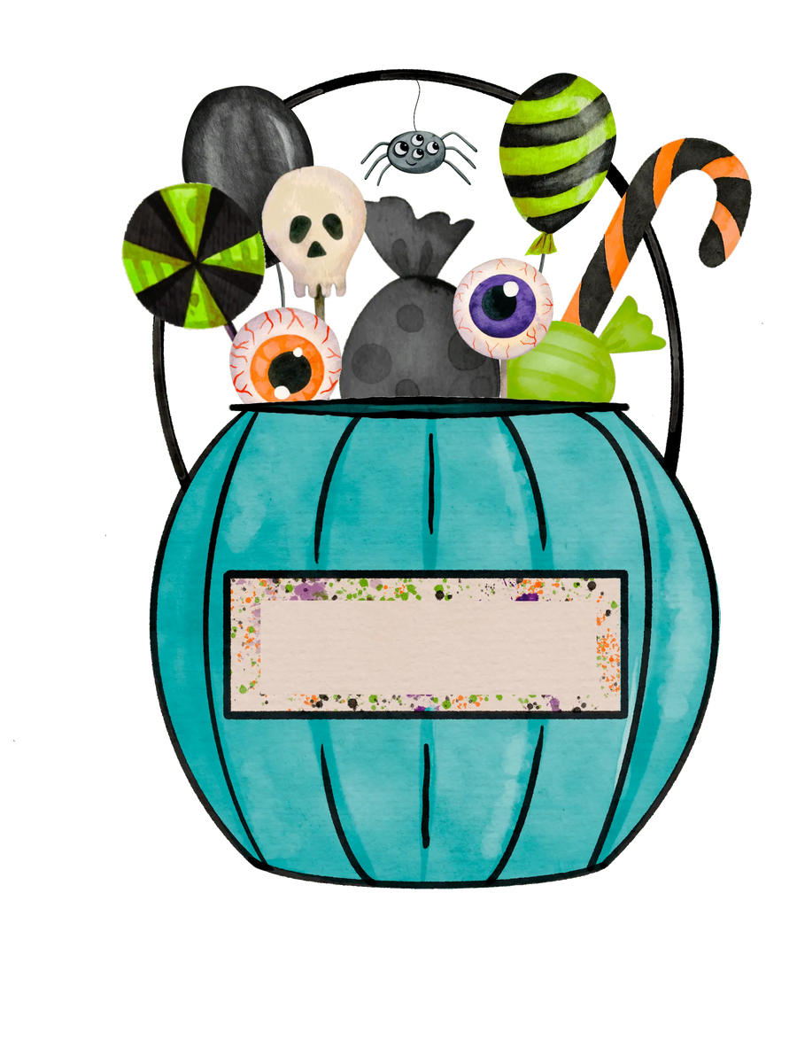 Halloween Blue Candy Bucket Design | DTF Dallas