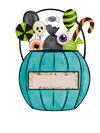 Halloween Blue Candy Bucket Design - DTF Ready To Press
