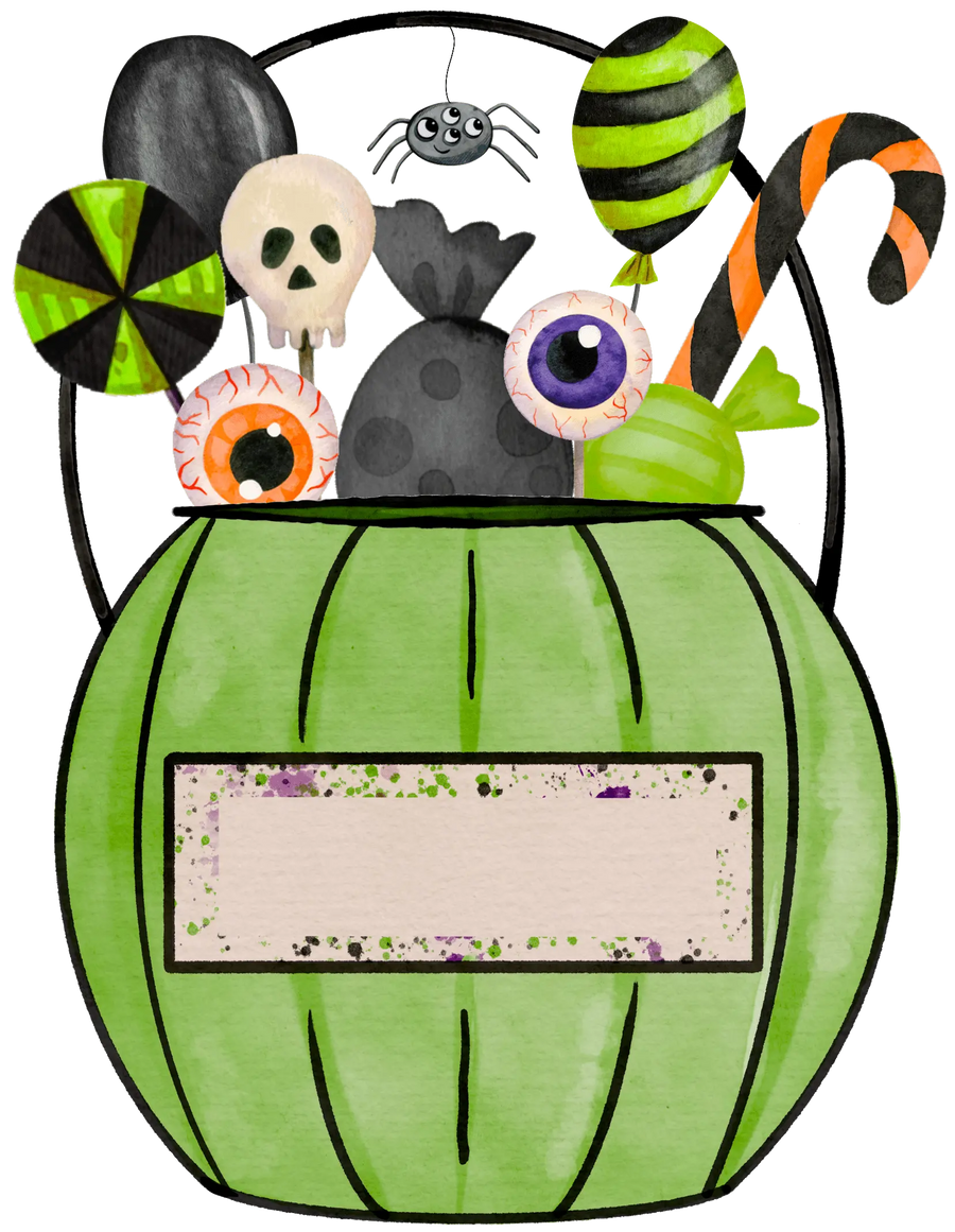 Halloween Green Candy Bucket Design | DTF Dallas