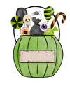 Halloween Green Candy Bucket Design - DTF Ready To Press