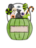 Halloween Green Candy Bucket Design - DTF Ready To Press