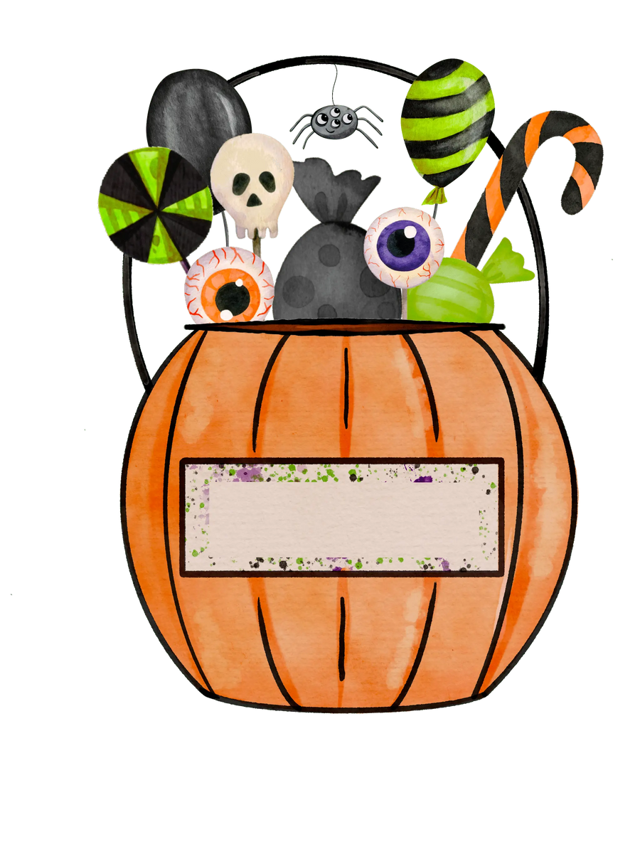 Halloween Orange Candy Bucket Design | DTF Dallas