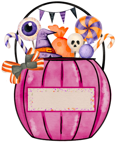 Halloween Pink Candy Bucket Design | DTF Dallas - DTF Dallas 
