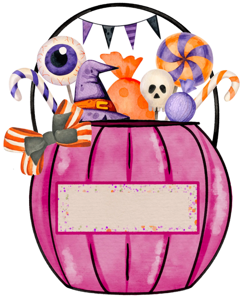 Halloween Pink Candy Bucket Design | DTF Dallas - DTF Dallas 