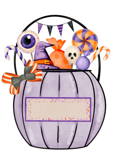 Halloween Purple Candy Bucket Design | DTF Dallas - DTF Dallas 