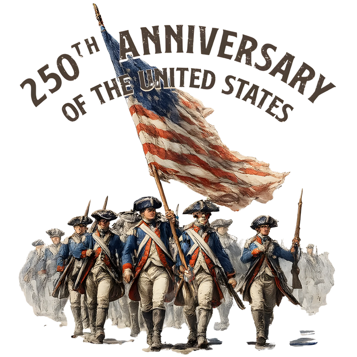 250th Anniversary American Revolution Design pressed on a garment