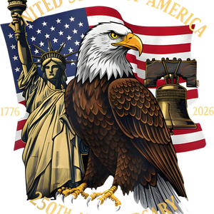 America 250th Anniversary Eagle Design - DTF Ready To Press - DTF Dallas 
