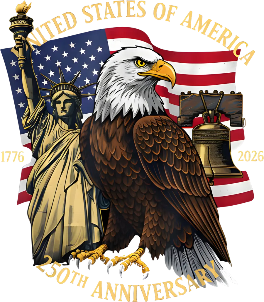 America 250th Anniversary Eagle Design - DTF Ready To Press