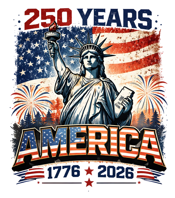 250 Years of America Statue of Liberty  Design pressed on a garment