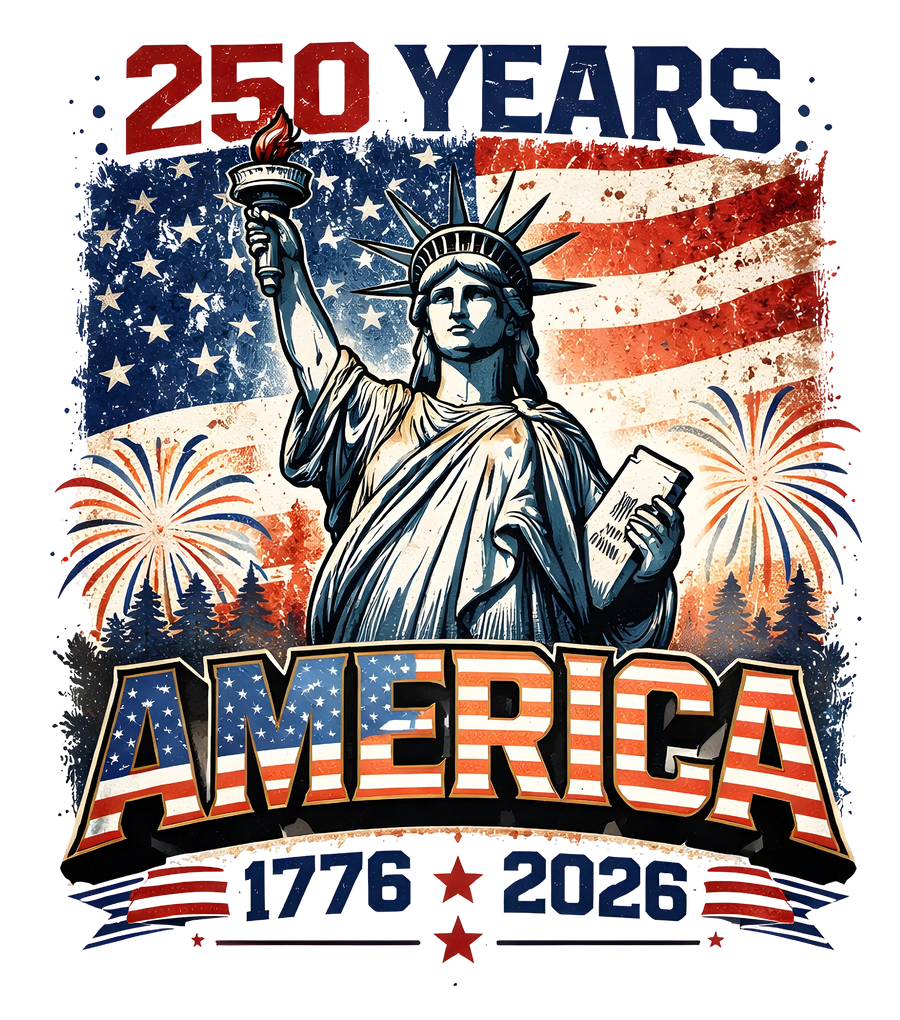 250 Years of America Statue of Liberty  Design - DTF Ready To Press