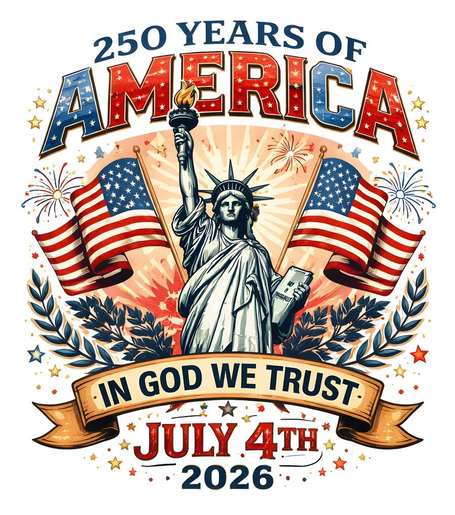 250 Years of America In God We Trust  Design - DTF Ready To Press
