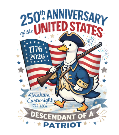 250th Anniversary United States Patriotic Goose Design - DTF Ready To Press - DTF Dallas 