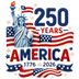America 250 Years Statue of Liberty Design - DTF Ready To Press - DTF Dallas 