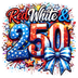 Red White & 250 Patriotic Bow Design - DTF Ready To Press - DTF Dallas 
