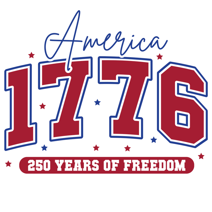 America 1776 Vintage Patriotic Sports Design - DTF Ready To Press