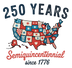 250 Years Semiquincentennial Since 1776 USA Map Design - DTF Ready To Press - DTF Dallas 