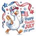 Happy Fourth of July 250 Years Cute Patriotic Duck Design - DTF Ready To Press - DTF Dallas 