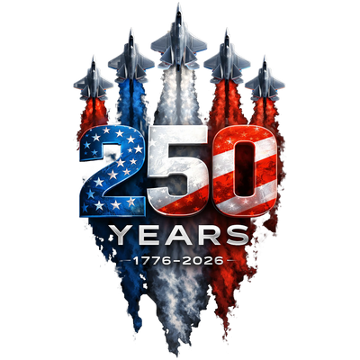 250 Years Fighter Jets American Flag 1776-2026 - DTF Ready To Press - DTF Dallas 
