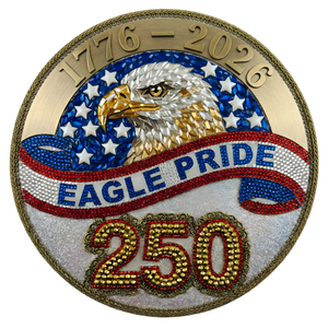 Eagle Pride 250 Faux Embroidery Beaded 1776-2026 - DTF Ready To Press - DTF Dallas 