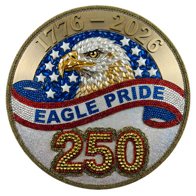 Eagle Pride 250 Faux Embroidery Beaded 1776-2026 - DTF Ready To Press - DTF Dallas 
