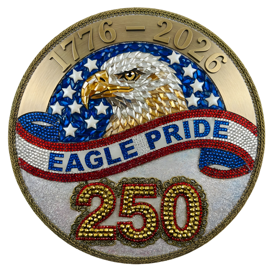Eagle Pride 250 Faux Embroidery Beaded 1776-2026 - DTF Ready To Press